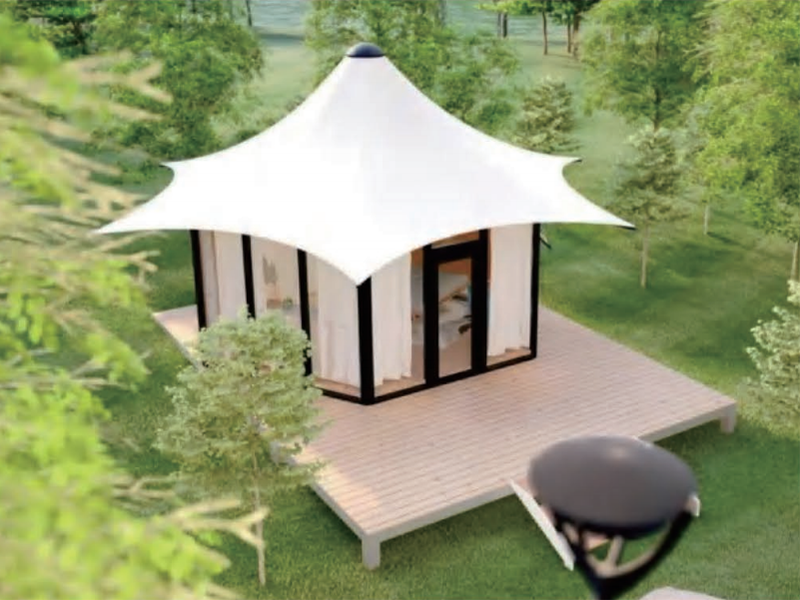 Tenda gonfiabile con struttura esagonale serie Wild Luxury