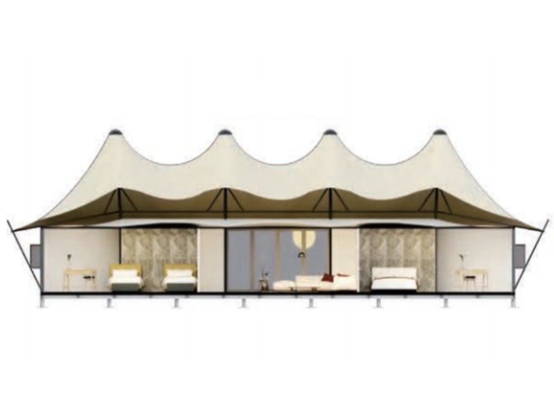 Tenda gonfiabile con struttura multi-top della serie Wild Luxury